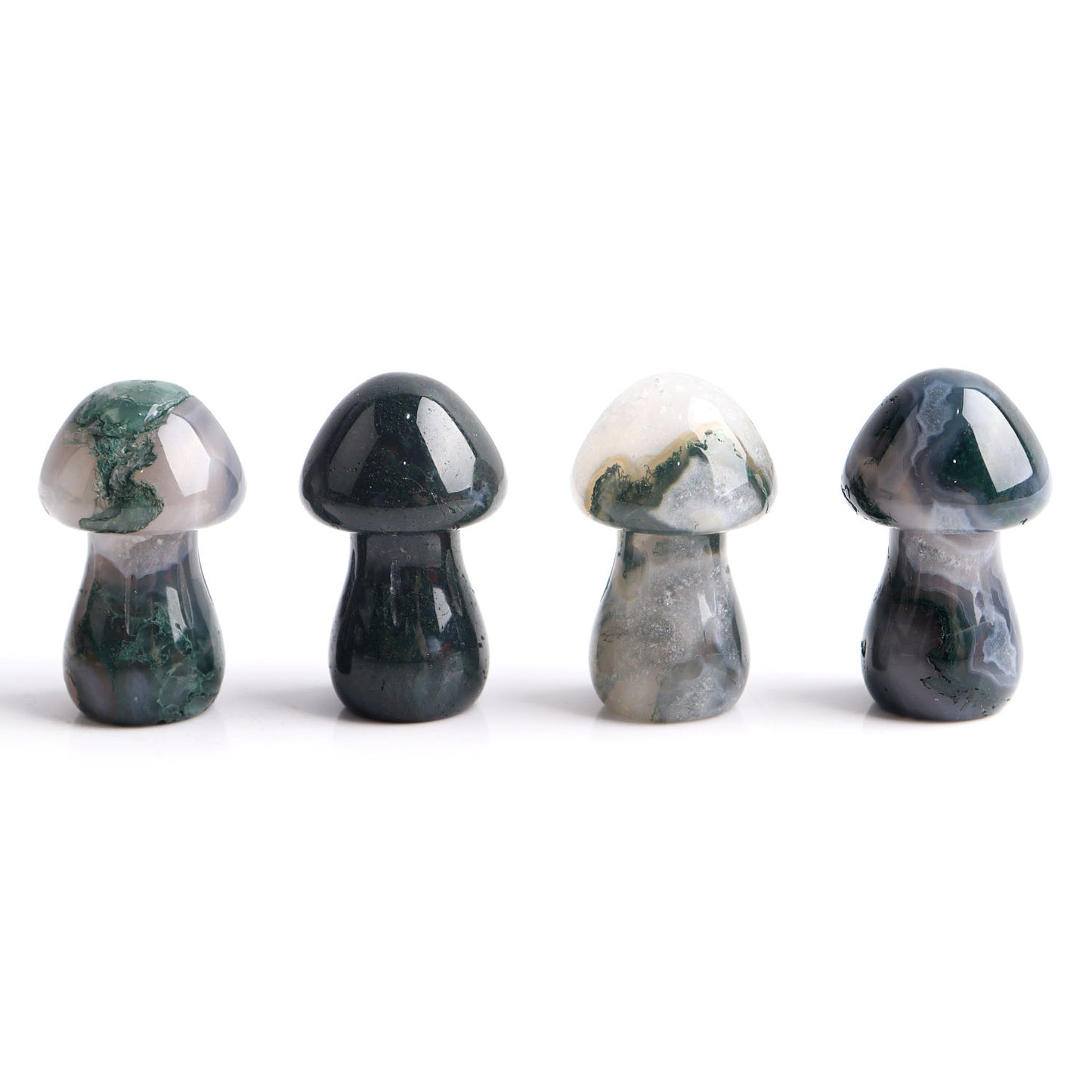 10pcs Crystal Mushroom Natural Stone Hand Carved Sculpture
