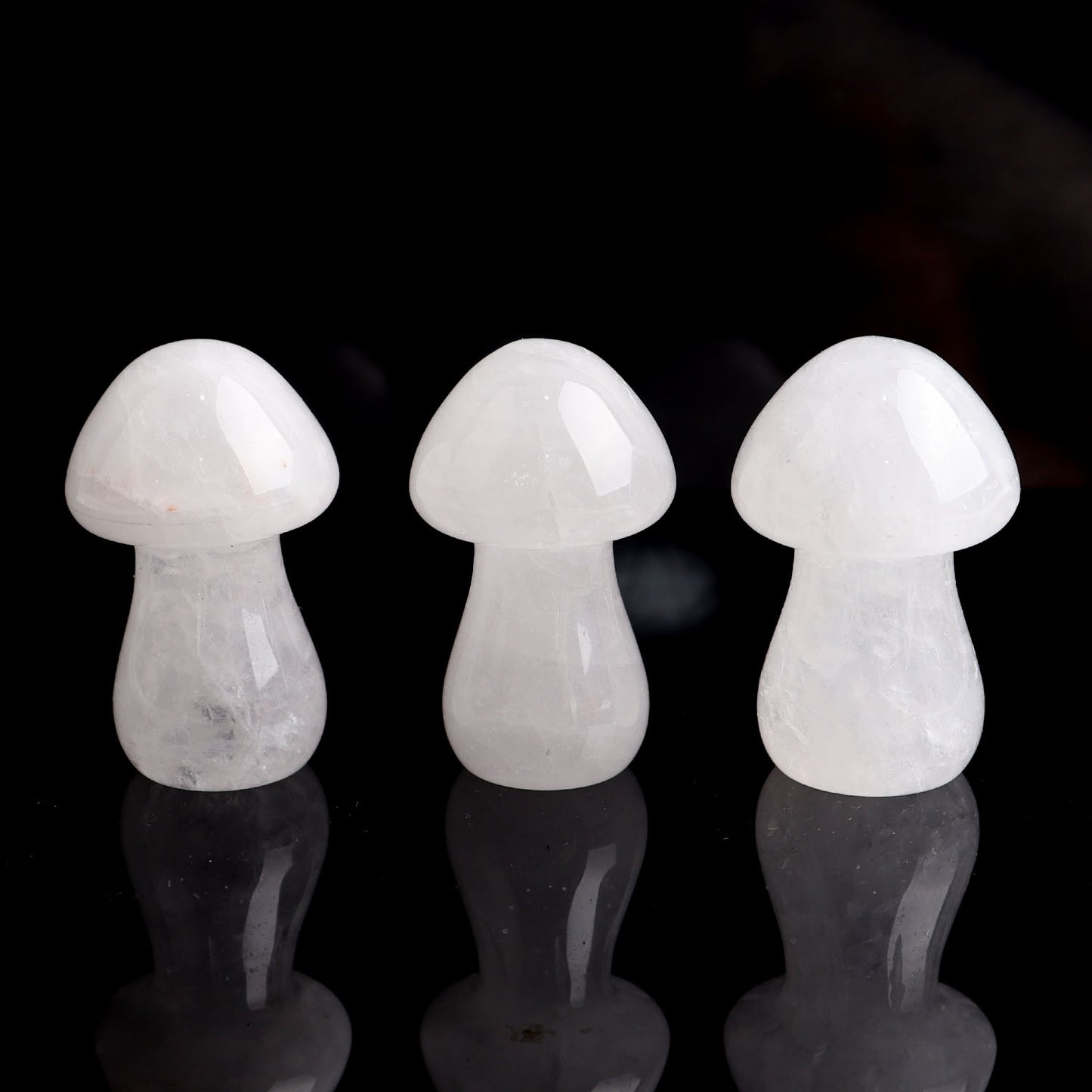 10pcs Crystal Mushroom Natural Stone Hand Carved Sculpture