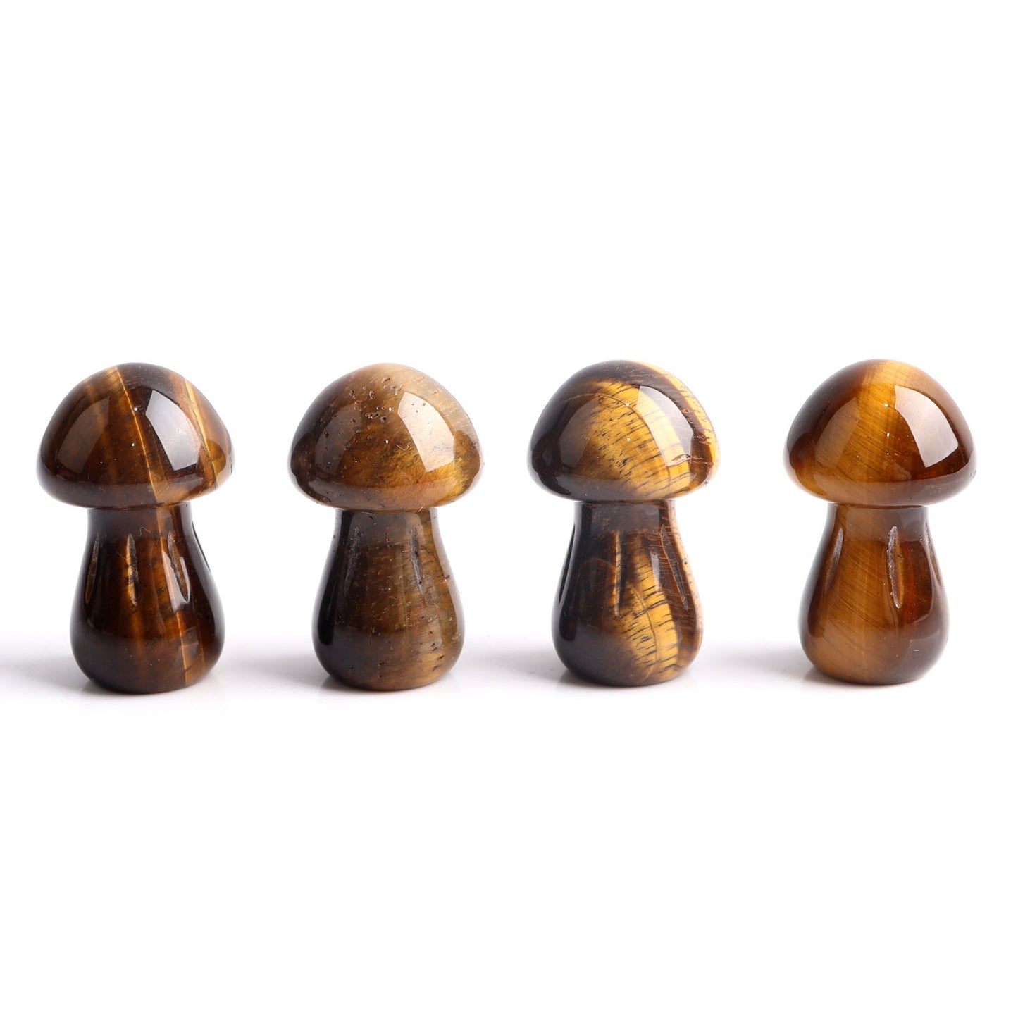 10pcs Crystal Mushroom Natural Stone Hand Carved Sculpture