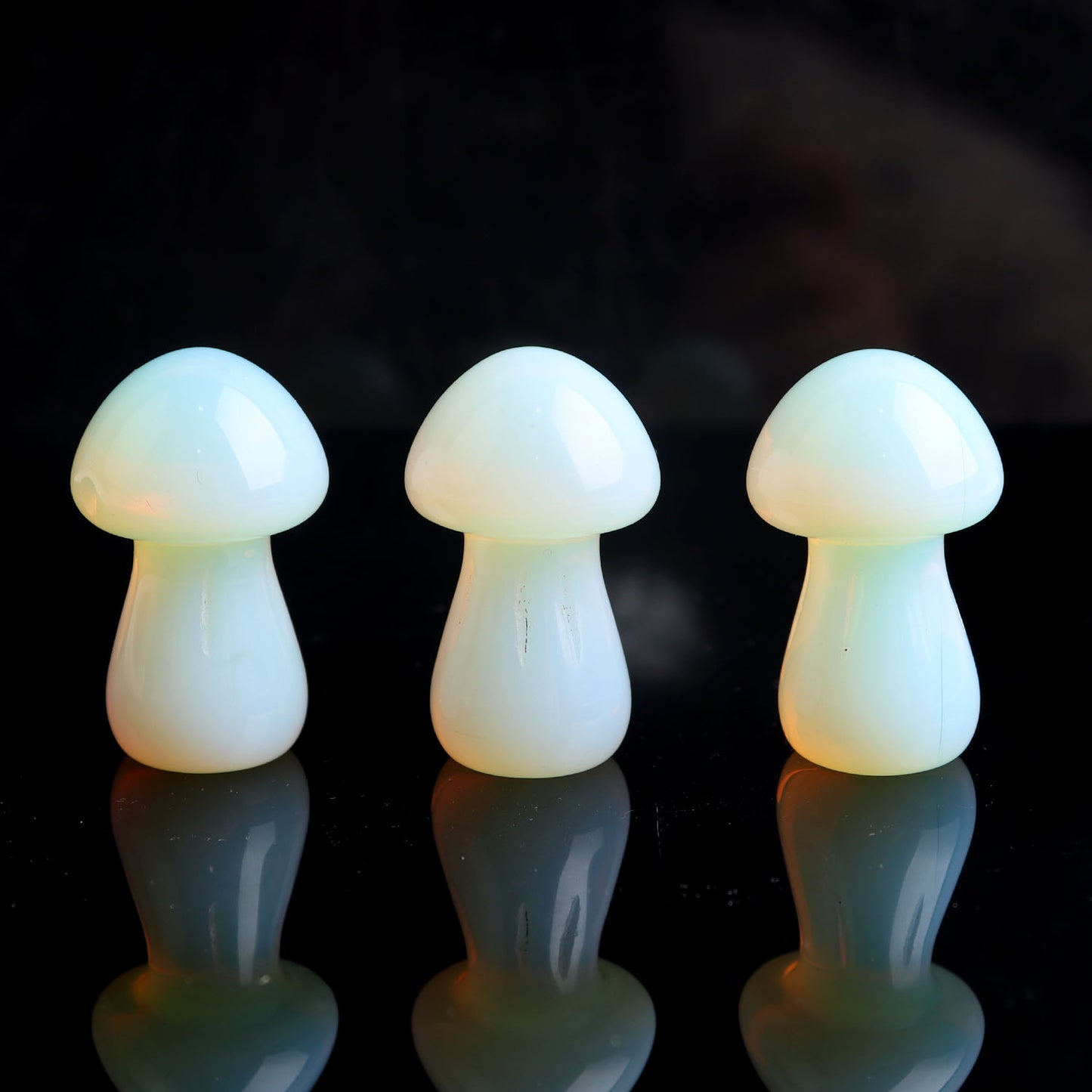 10pcs Crystal Mushroom Natural Stone Hand Carved Sculpture