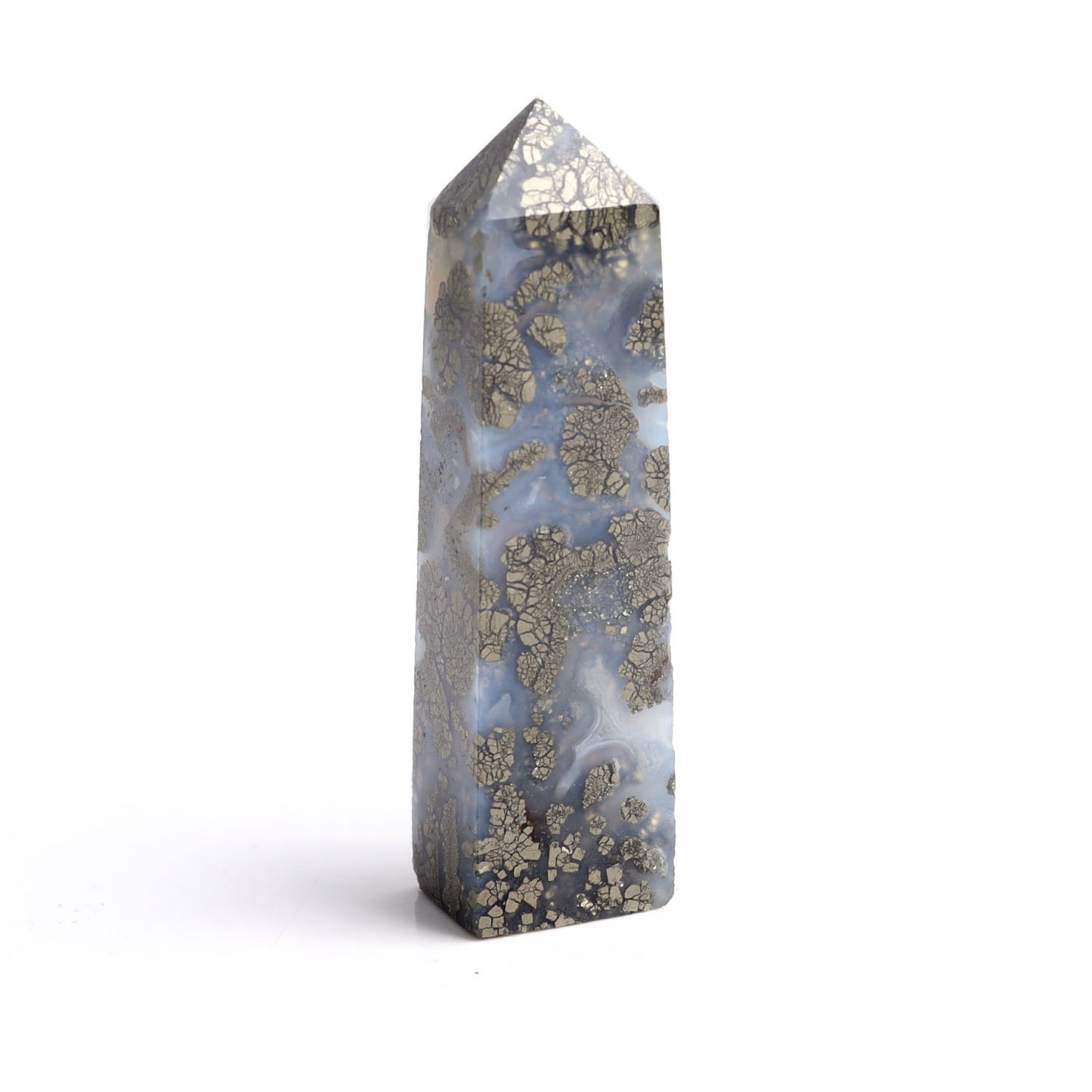 1kg Moss Copper Ore Agate Crystal Point