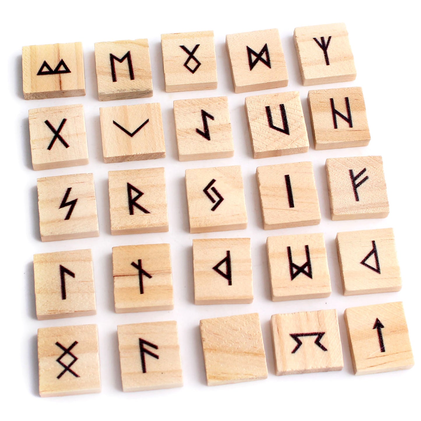 25pcs wooden rune divination tool healing