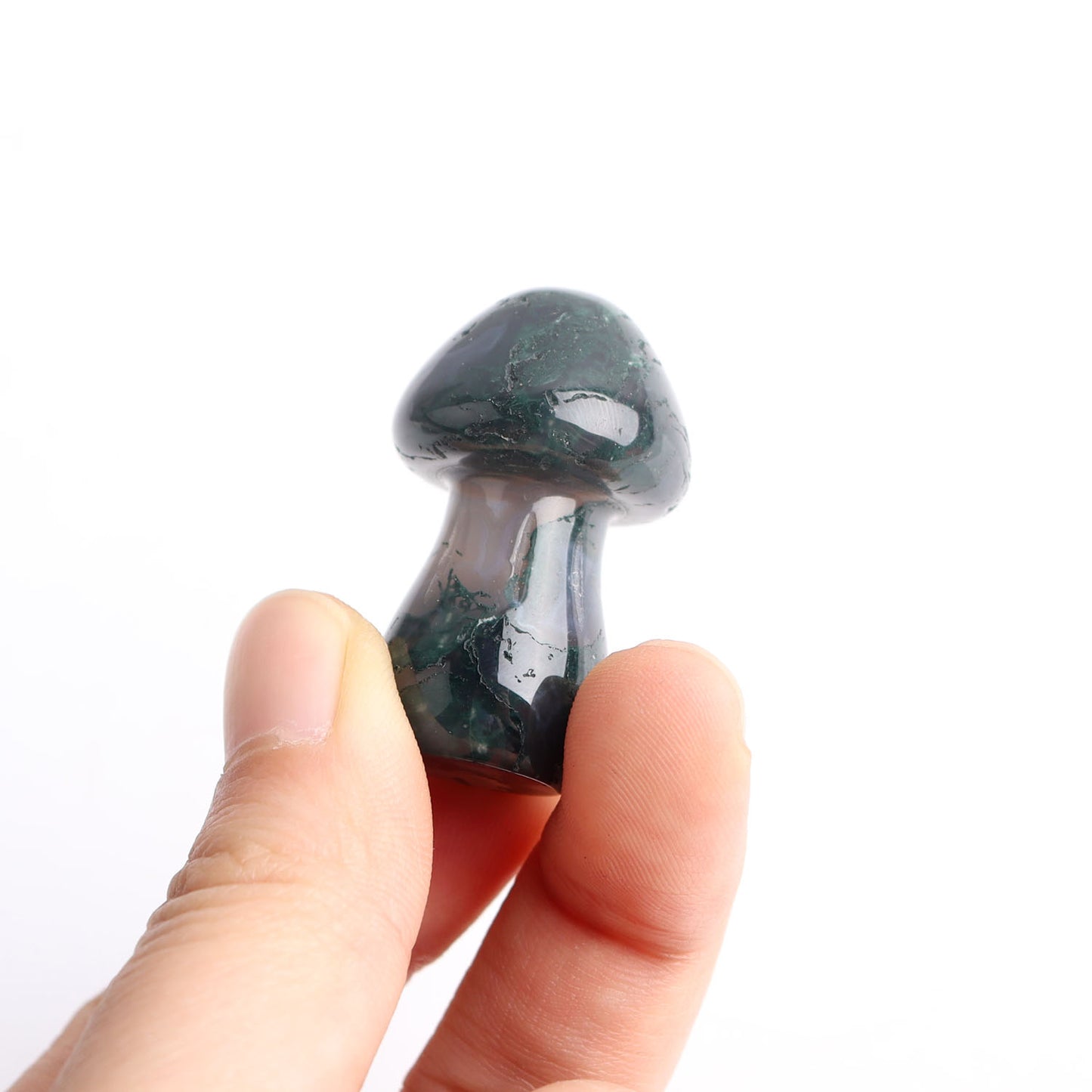 10pcs Crystal Mushroom Natural Stone Hand Carved Sculpture