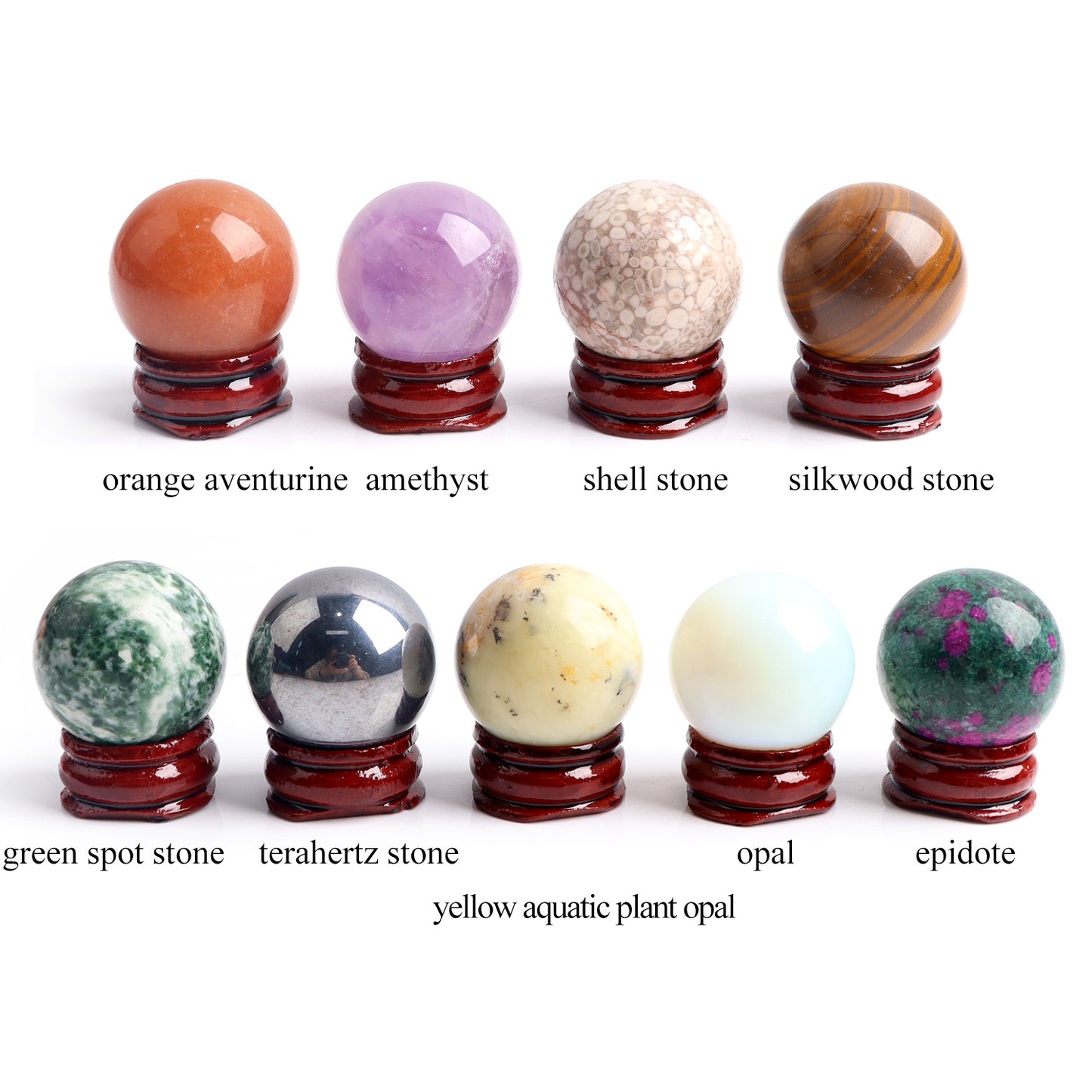 9pcs Mixed Crystal Balls in Gift box