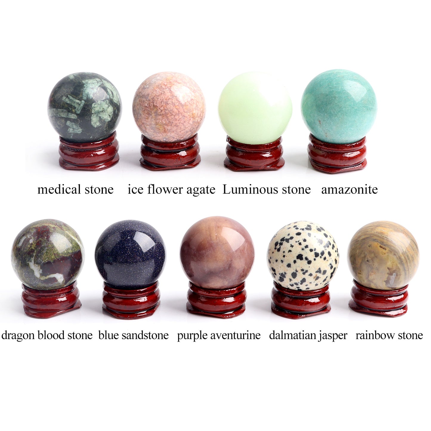 9pcs Mixed Crystal Balls in Gift box