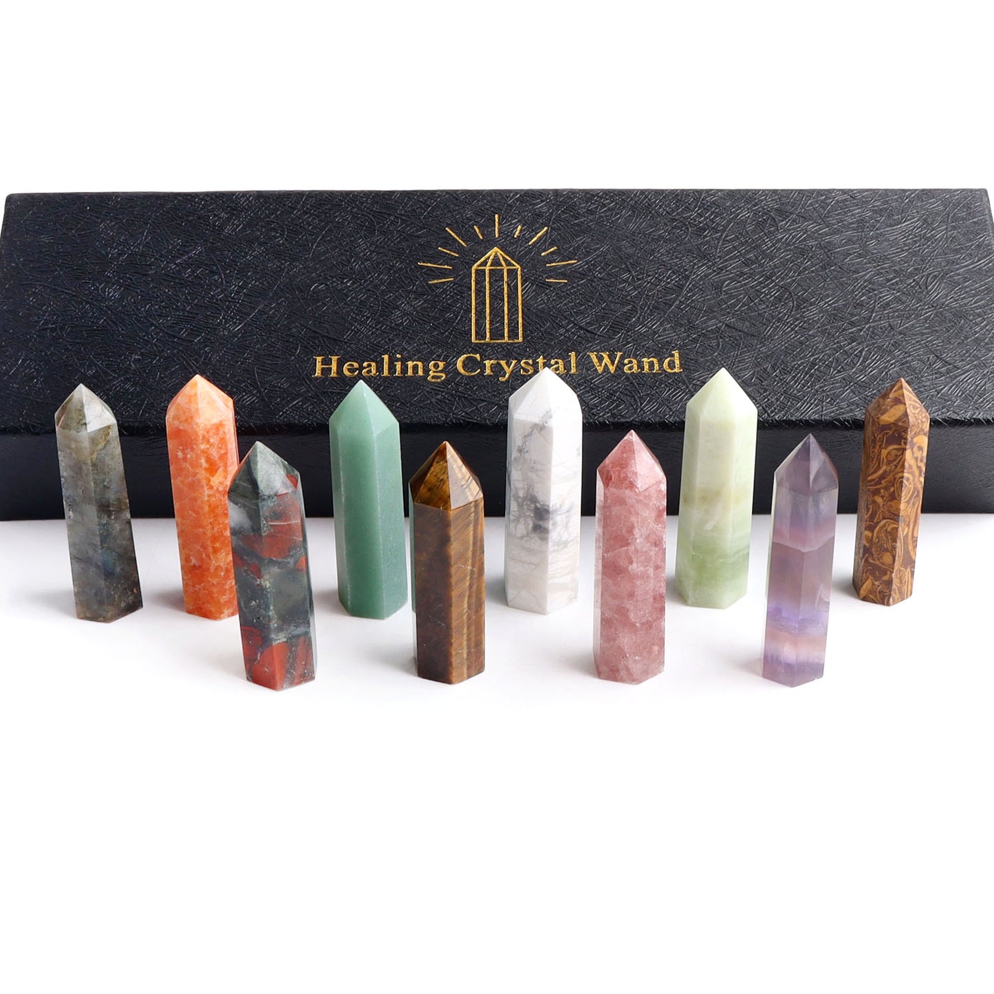 10pcs/set Natural Crystal Point in Black Box