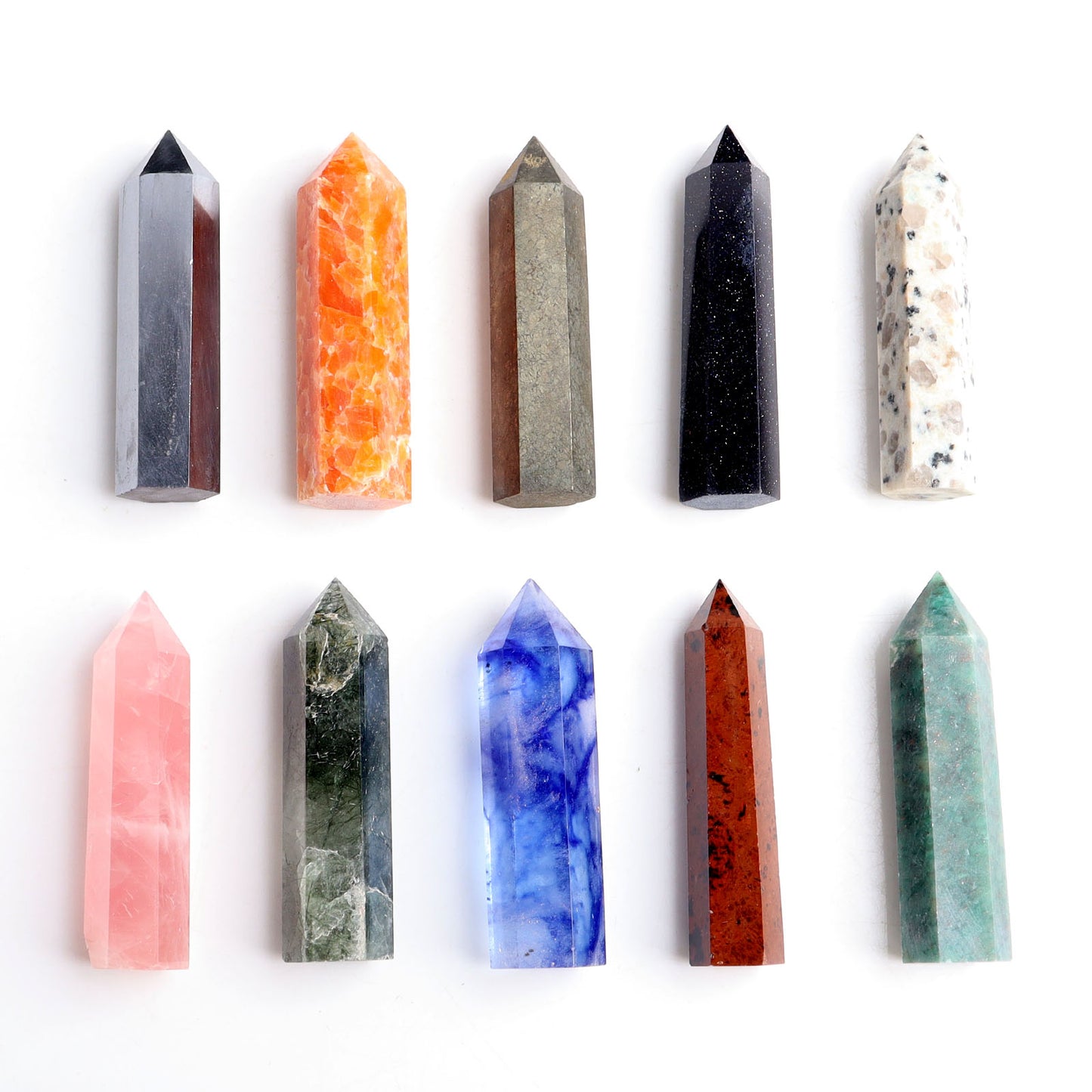 10pcs/set Natural Crystal Point in Black Box