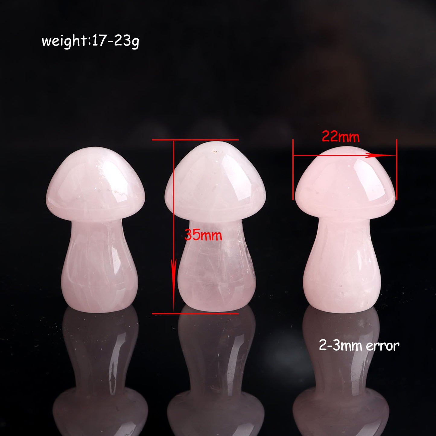 10pcs Crystal Mushroom Natural Stone Hand Carved Sculpture