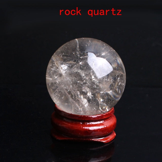1PC 28-30mm Natural Amethyst Obsidian Crystal Ball Sphere with Holder