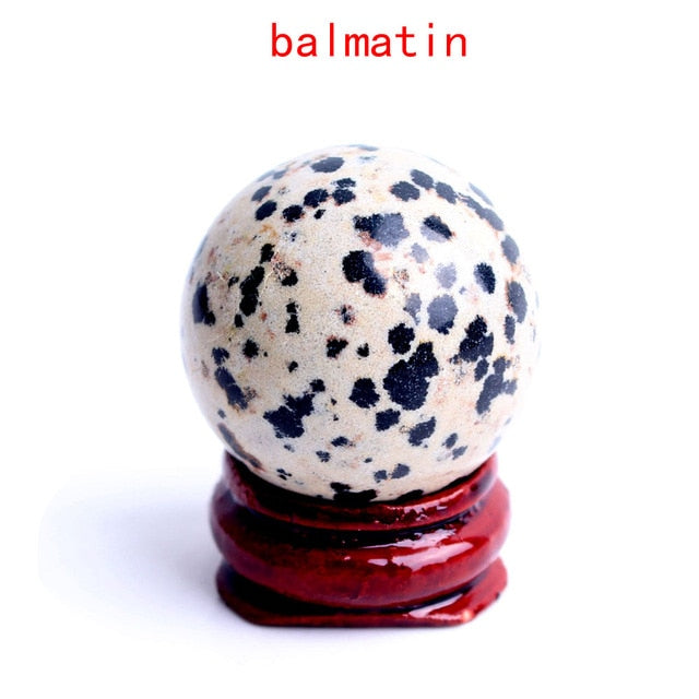 1PC 28-30mm Natural Amethyst Obsidian Crystal Ball Sphere with Holder