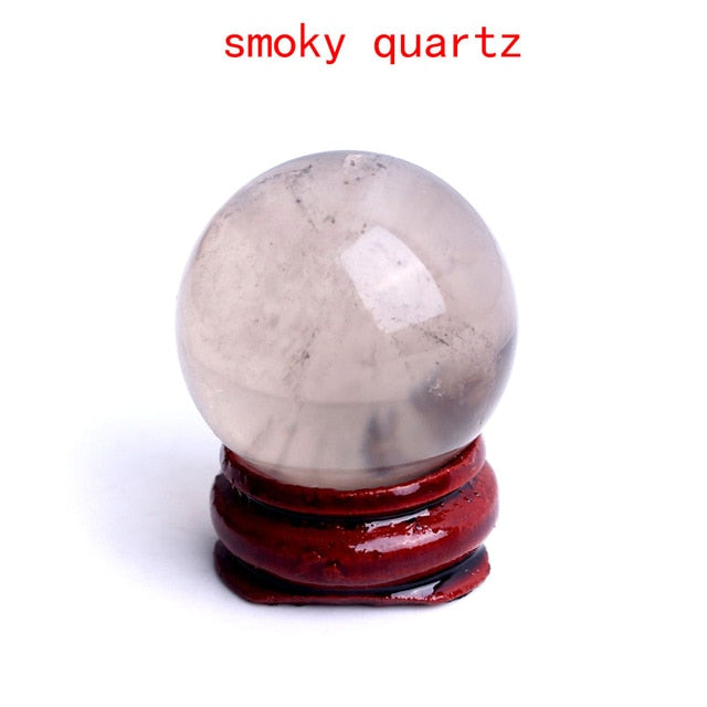 1PC 28-30mm Natural Amethyst Obsidian Crystal Ball Sphere with Holder