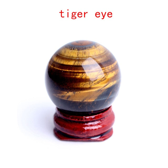 1PC 28-30mm Natural Amethyst Obsidian Crystal Ball Sphere with Holder