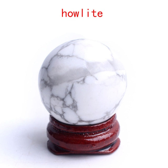 1PC 28-30mm Natural Amethyst Obsidian Crystal Ball Sphere with Holder