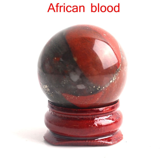 1PC 28-30mm Natural Amethyst Obsidian Crystal Ball Sphere with Holder