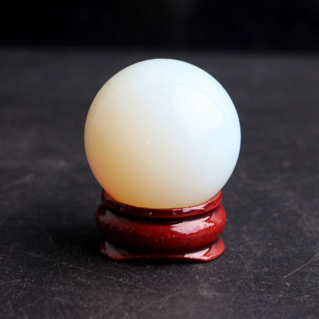 1PC 28-30mm Natural Amethyst Obsidian Crystal Ball Sphere with Holder
