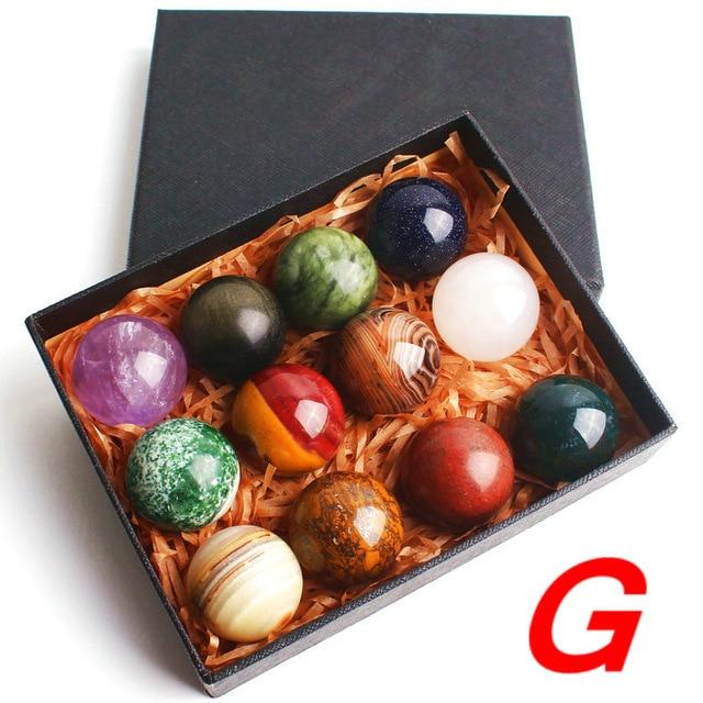12pcs Mixed Natural Crystal Spheres