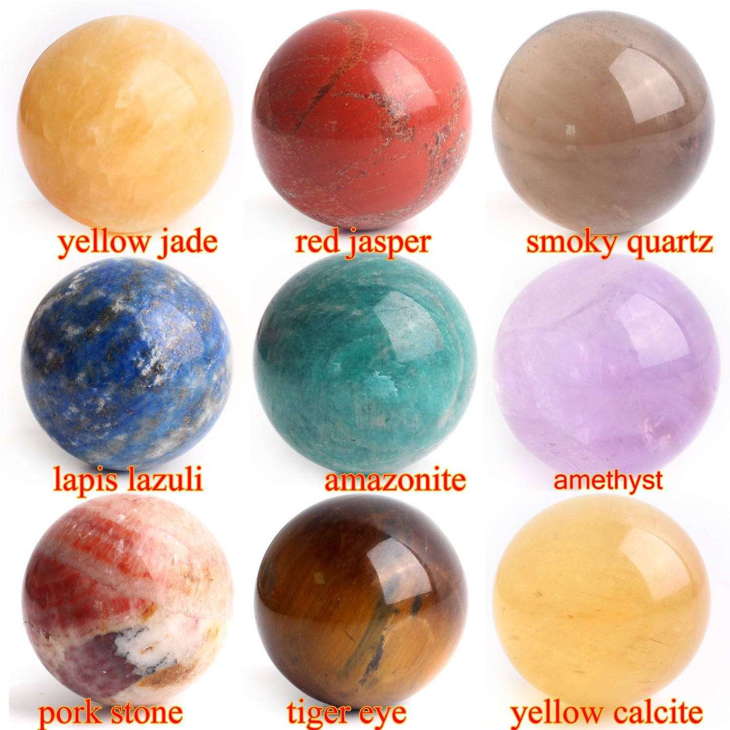 1PC 28-30mm Natural Gemstone Crystal Ball Sphere in Box