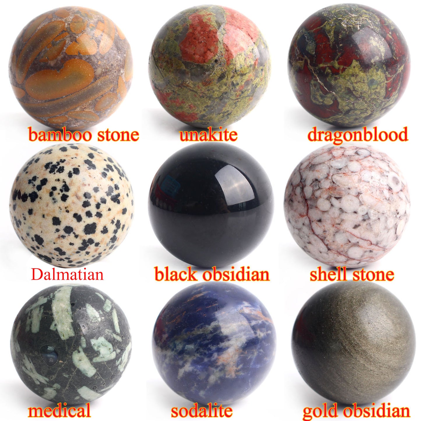 1PC 28-30mm Natural Gemstone Crystal Ball Sphere in Box