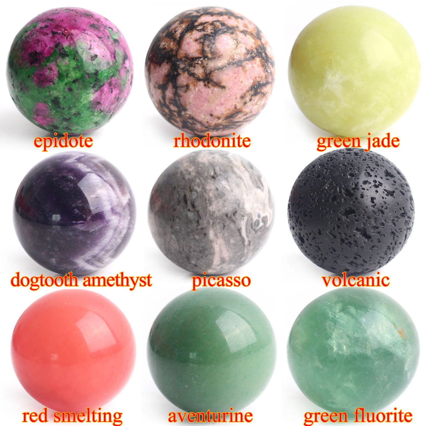 1PC 28-30mm Natural Gemstone Crystal Ball Sphere in Box