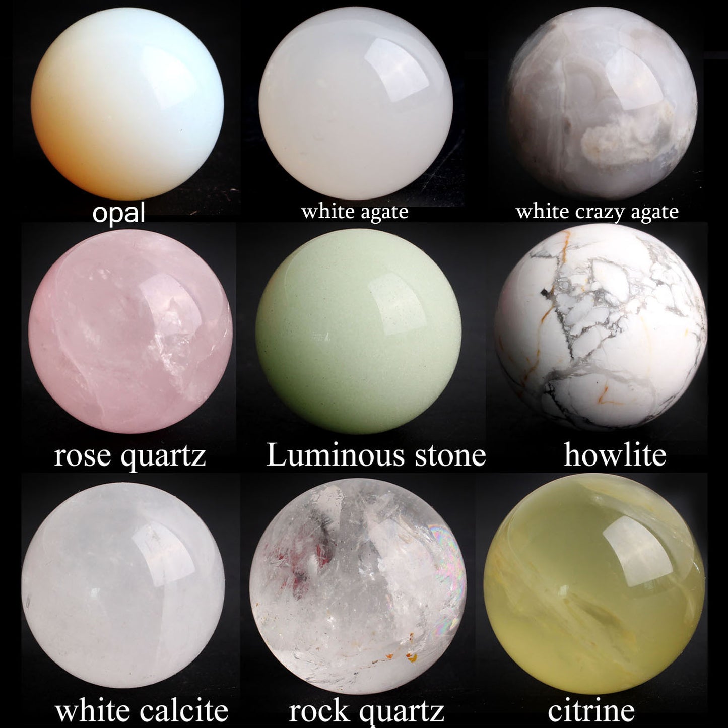1PC 28-30mm Natural Gemstone Crystal Ball Sphere in Box