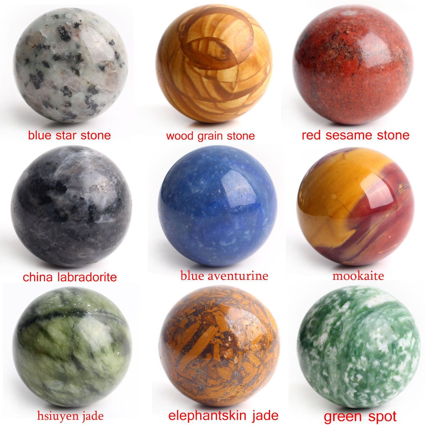 1PC 28-30mm Natural Gemstone Crystal Ball Sphere in Box