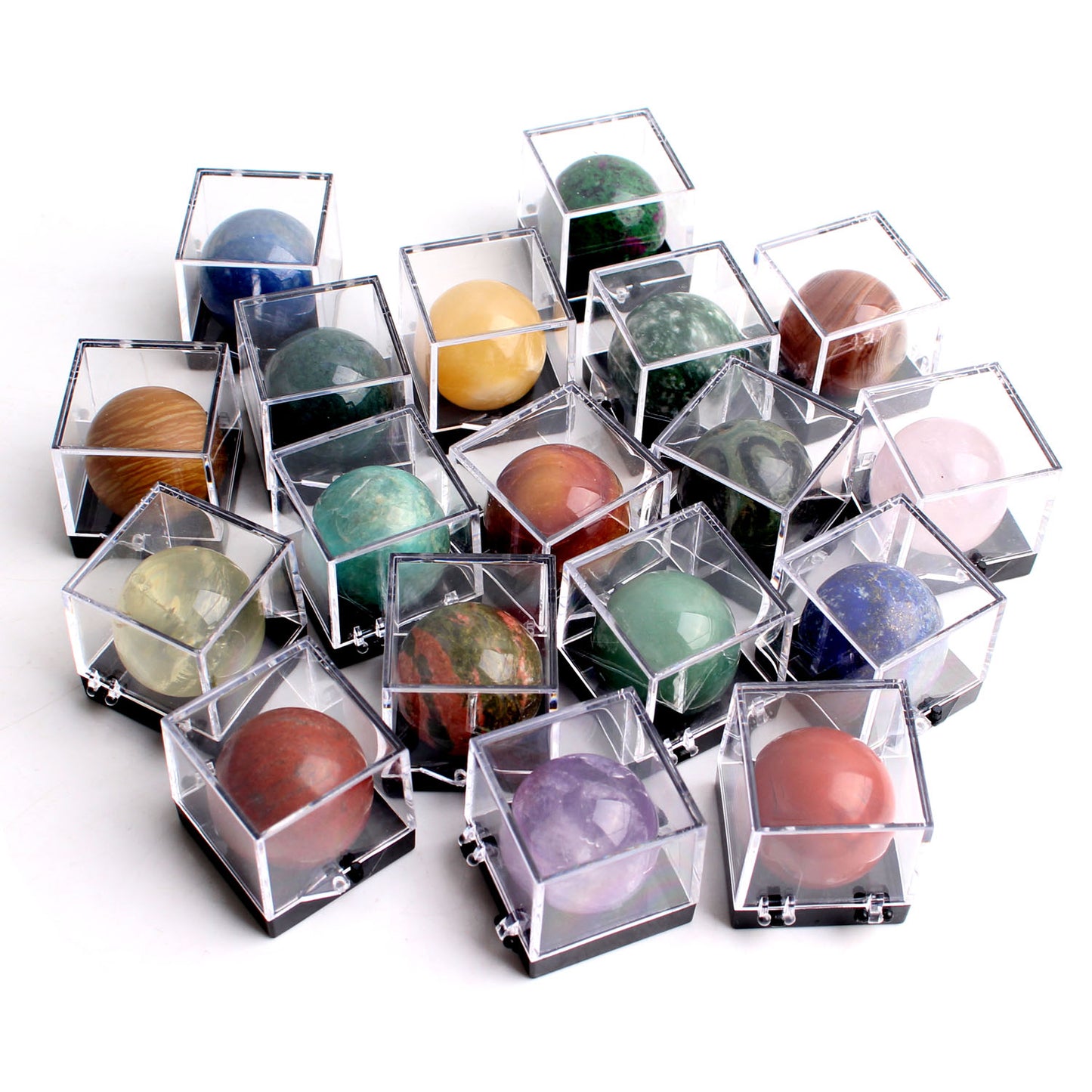 1PC 28-30mm Natural Gemstone Crystal Ball Sphere in Box