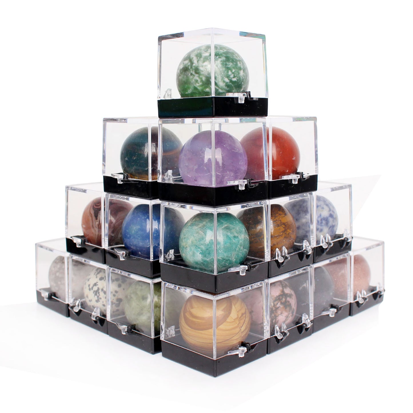 1PC 28-30mm Natural Gemstone Crystal Ball Sphere in Box