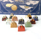12pcs/set Crystal Bag Purse Natural Stone Hand Carved Sculpture