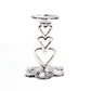 1pc metal three heart crystal ball pedestal egg stand base
