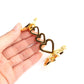 1pc metal three heart crystal ball pedestal egg stand base