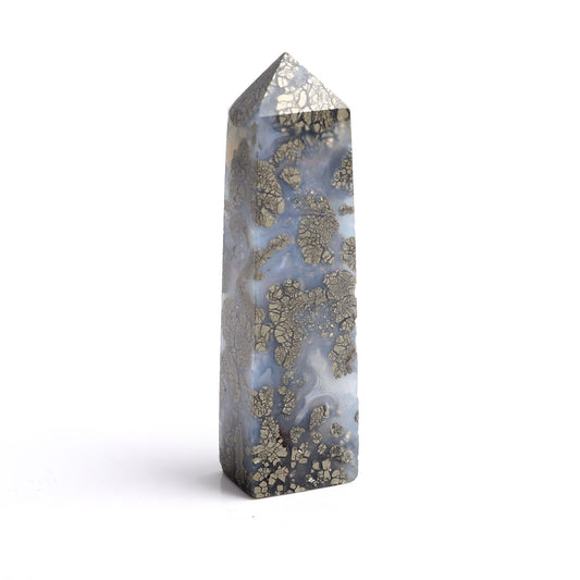 1kg Moss Copper Ore Agate Crystal Point